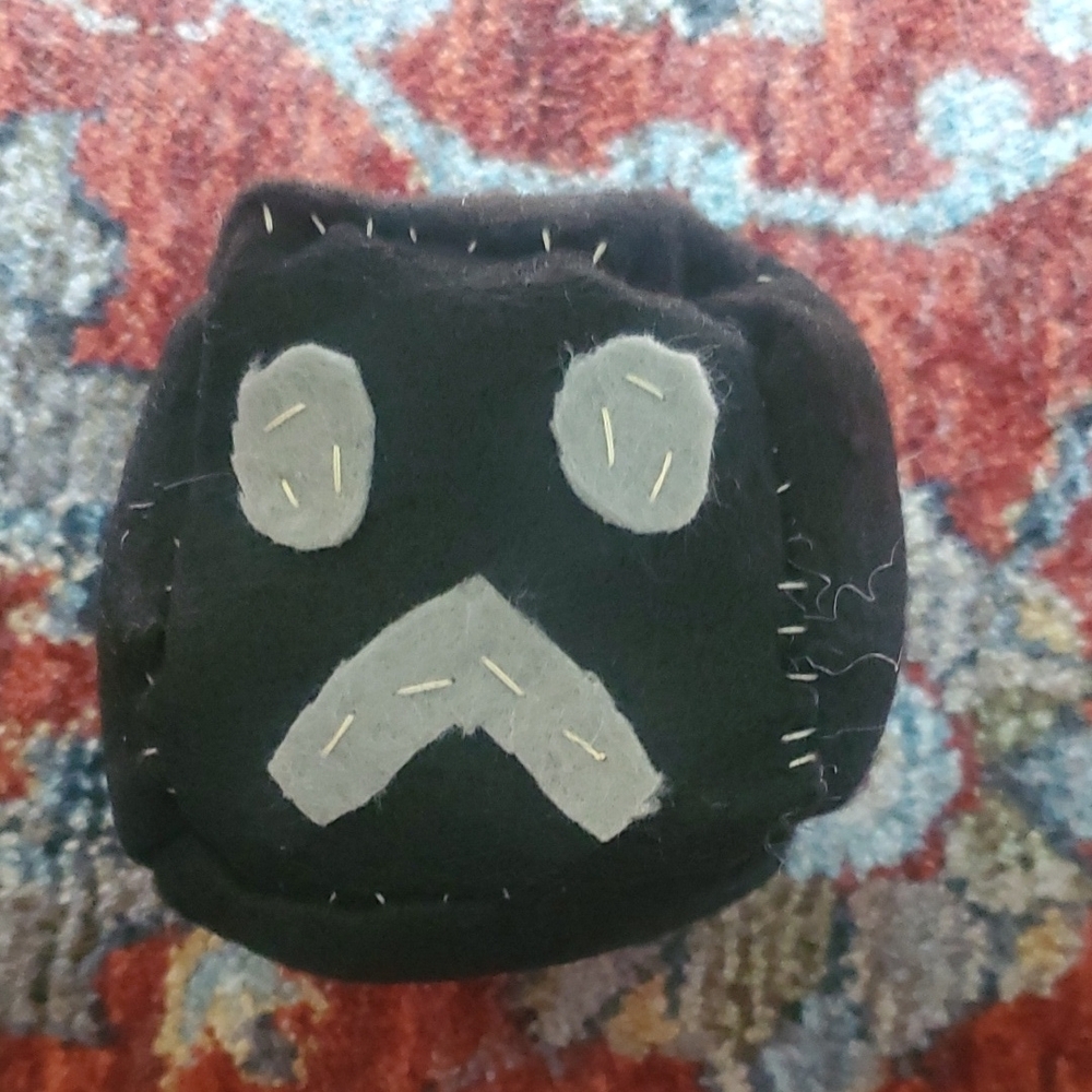 Handmade SlimeCube - Black Sad